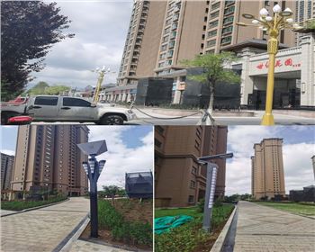 甘肅平?jīng)鲂率兰o集團世紀花園庭院燈路、景觀路燈項目